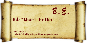 Báthori Erika névjegykártya