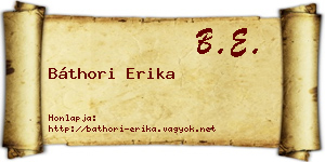 Báthori Erika névjegykártya